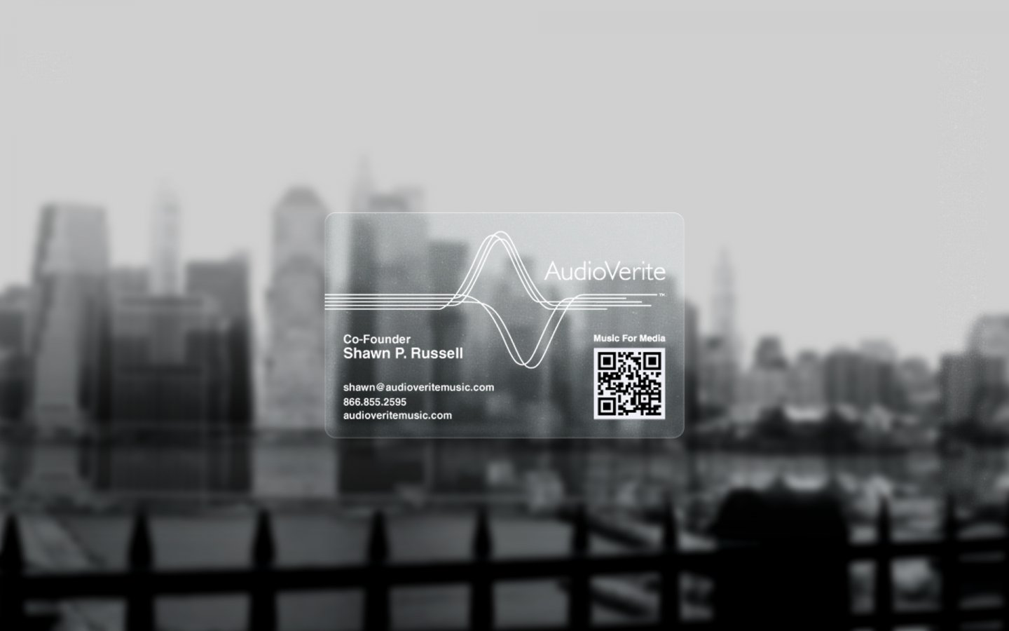 Logo design for Audio Verite Business Card