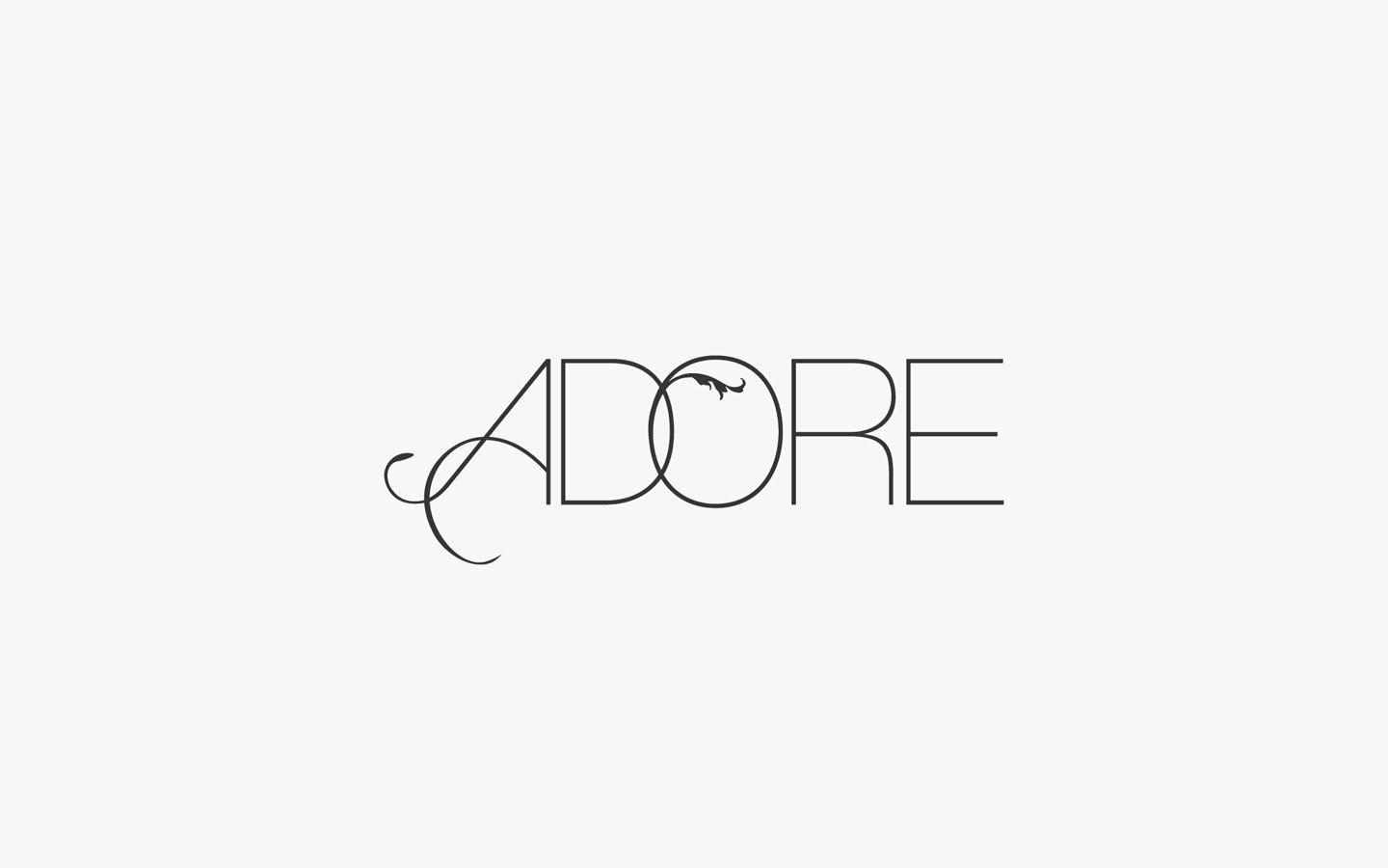 Adore Boutique Cleethorpes, Logo Design Mono
