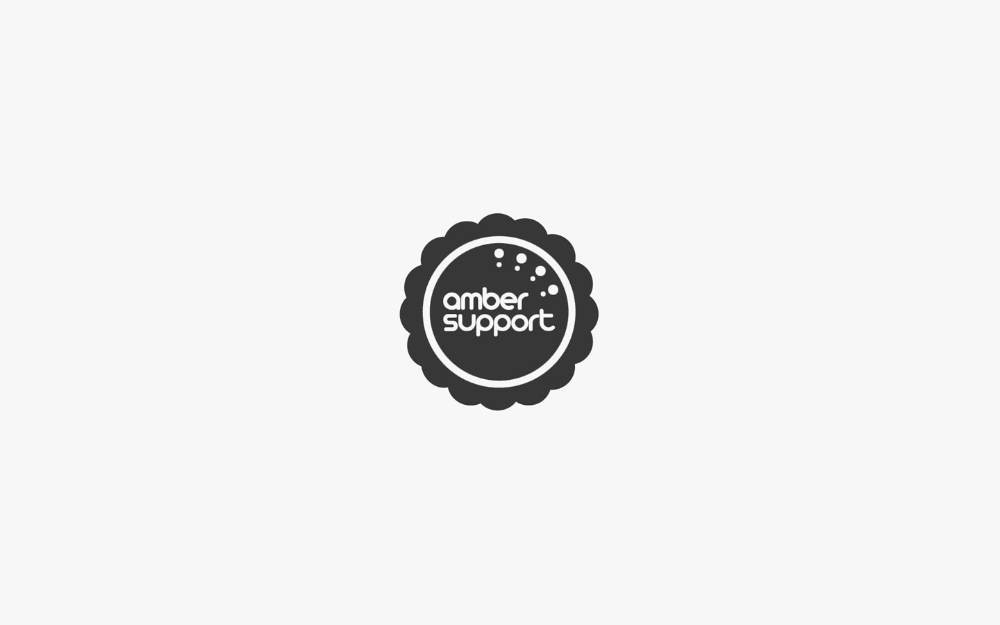 Amber Support Services Bromsgrove, Logo Design in Mono