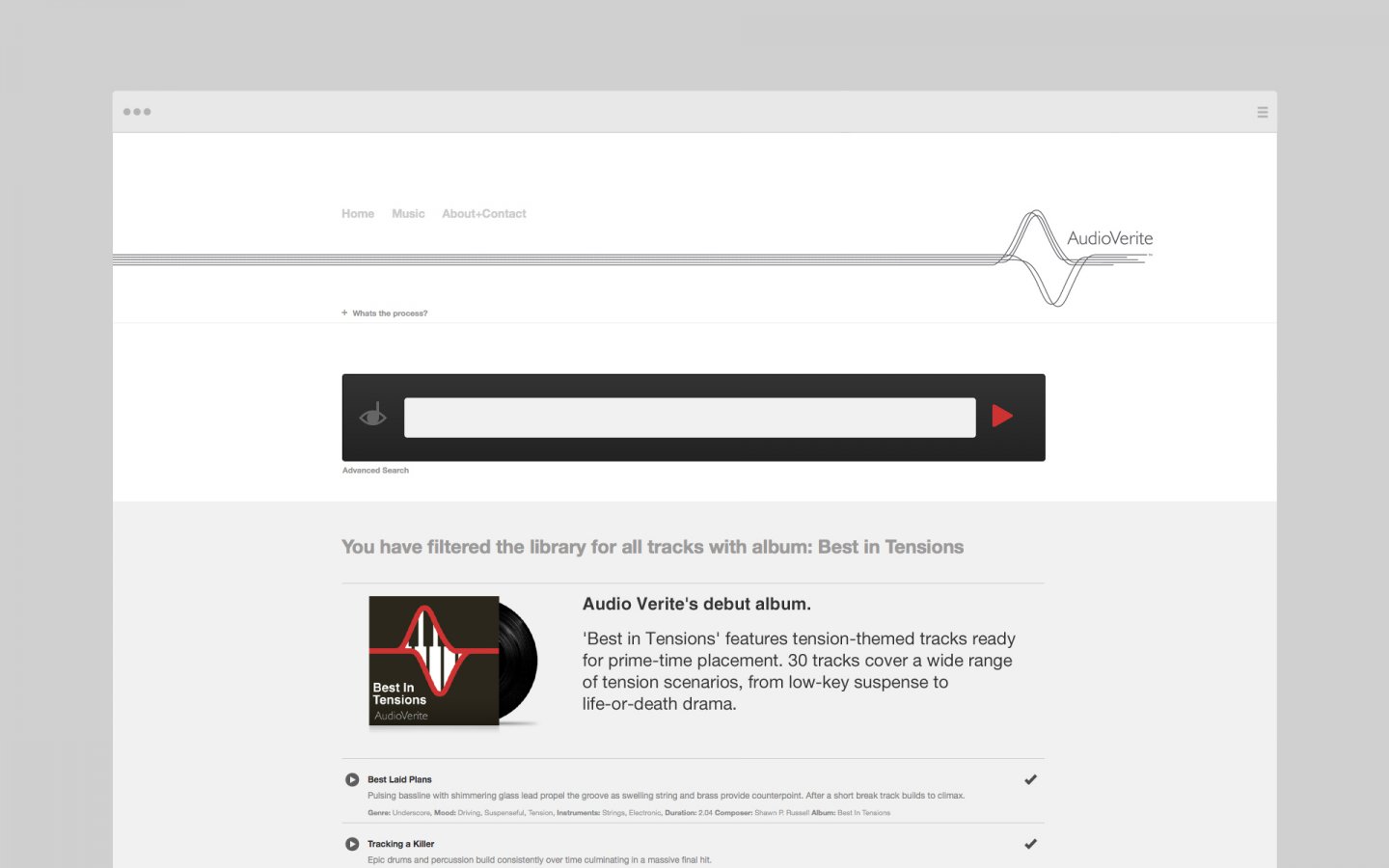 Logo design for Audio Verite Website