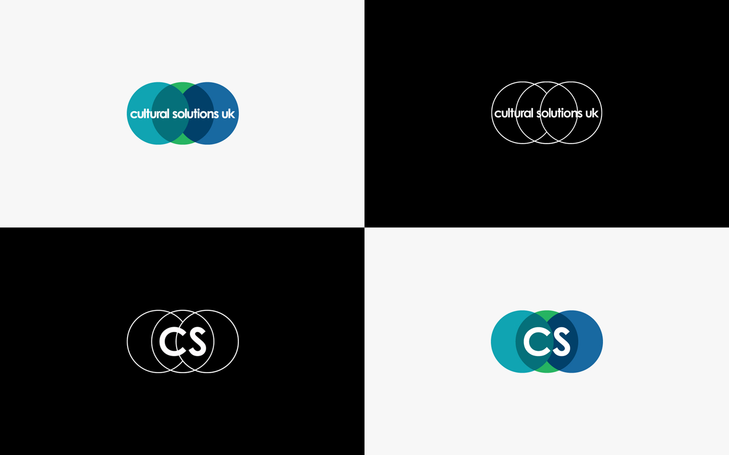 Cultural Solutions, Logo Design Mono and Colour