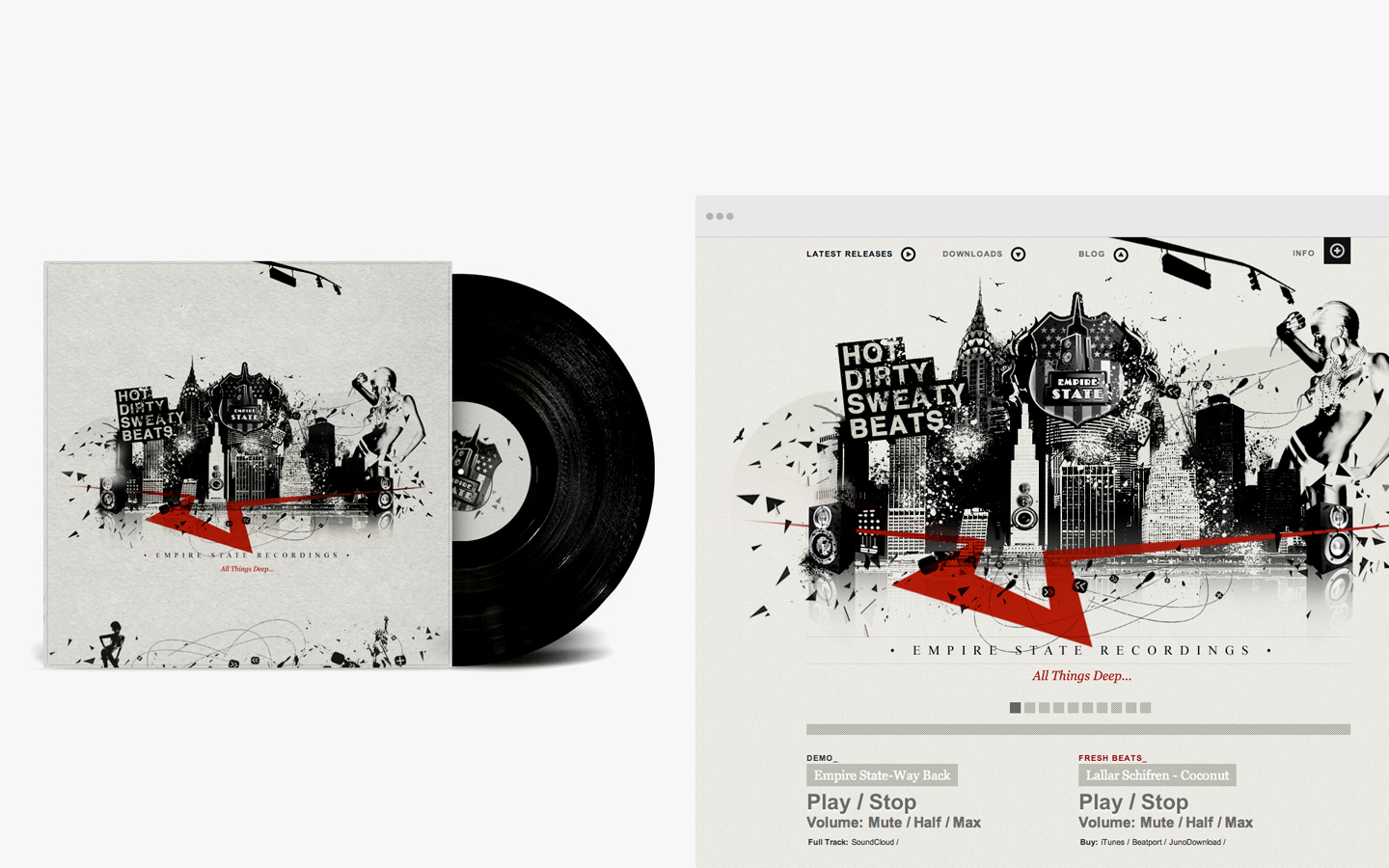 Empire State Recordings, Icon Design on Album Artwork and Website