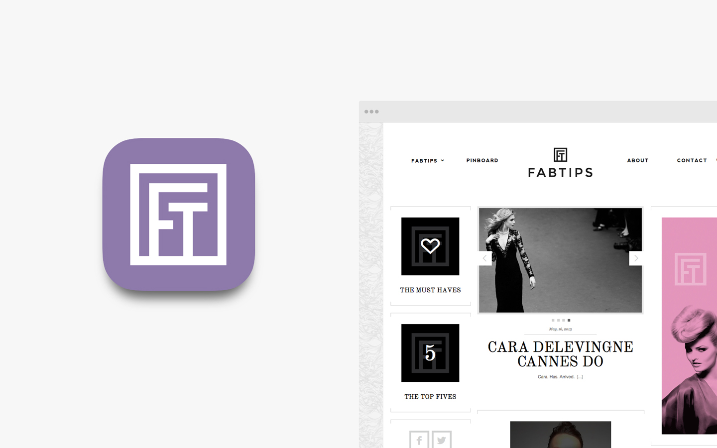 FabTips Luxury Blogzine, Logo Design in Avatar and Website