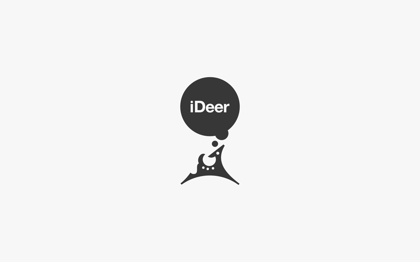 i-Deer Logo Design Mono