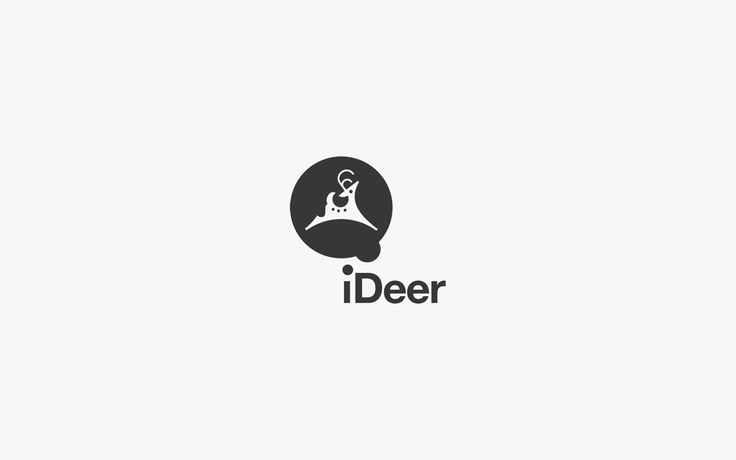 i-Deer Logo Design Mono Variation