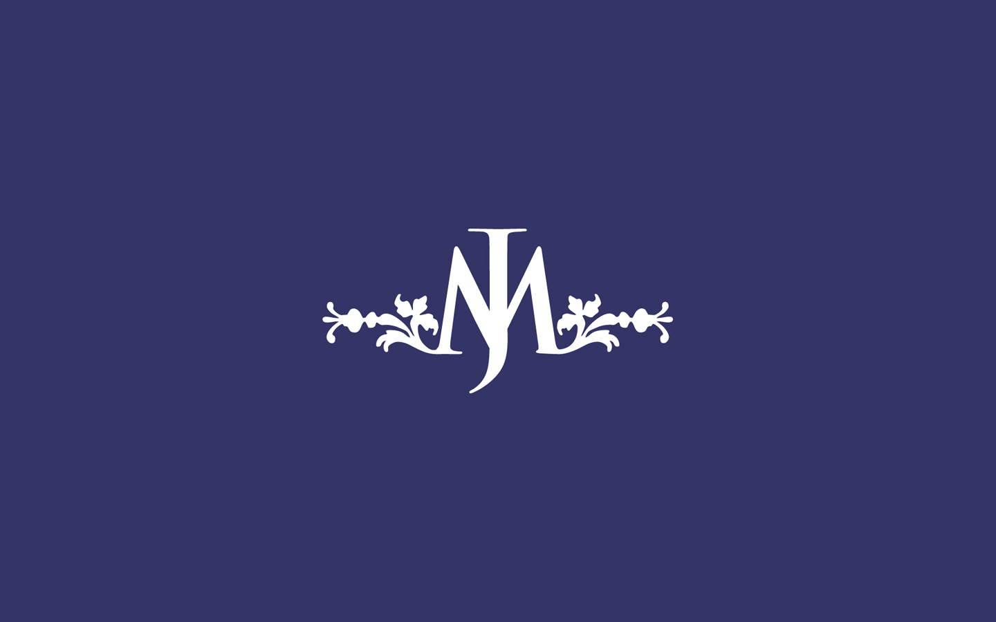 Jane Marie's Logo Design In White Reversed over Brand Colour