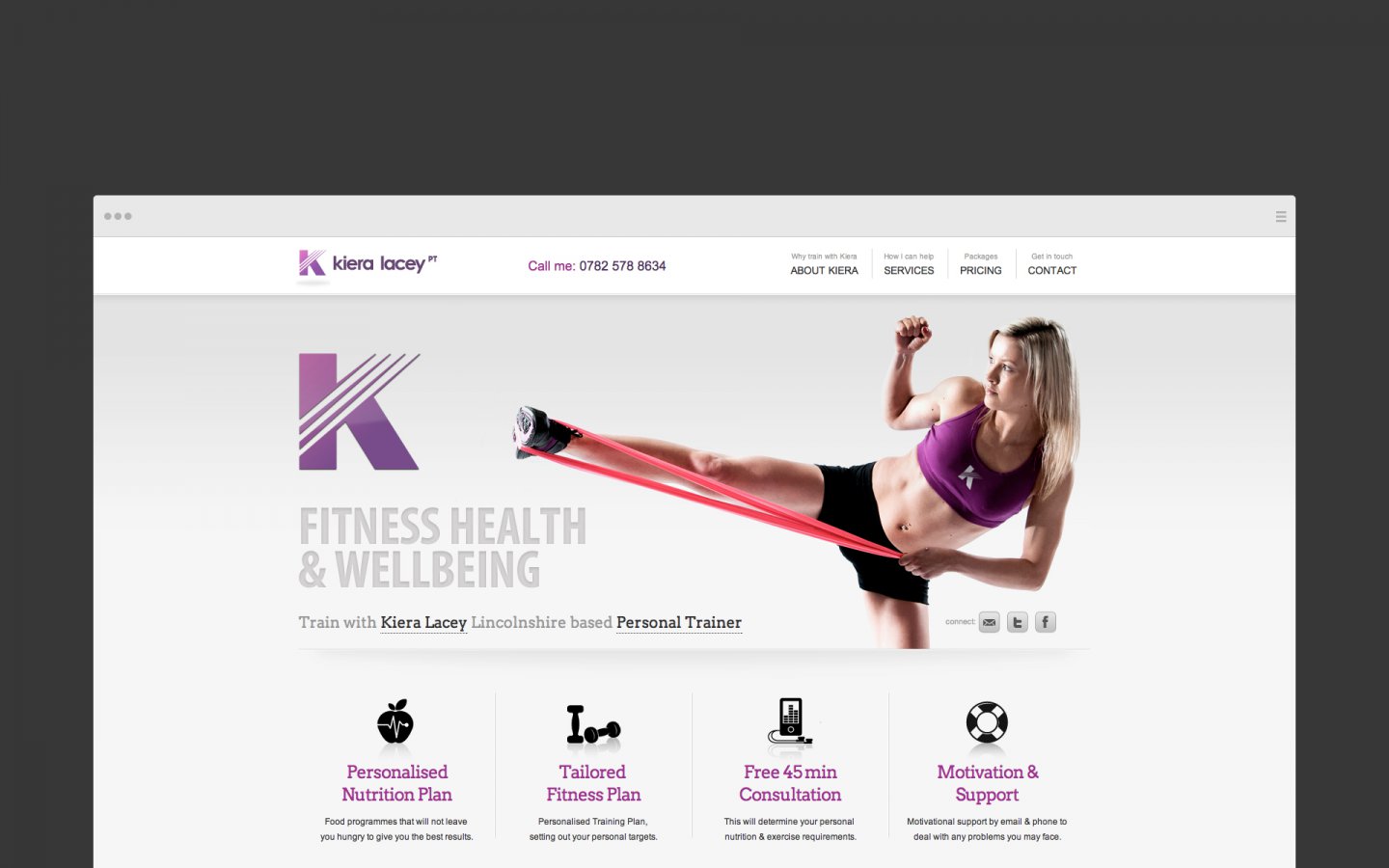 Kiera Lacey Logo Design on The Website