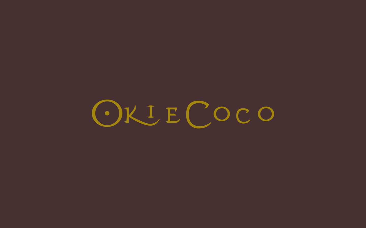 Okie Coco Chocolate Cafe, Logo Design in Brand Colours