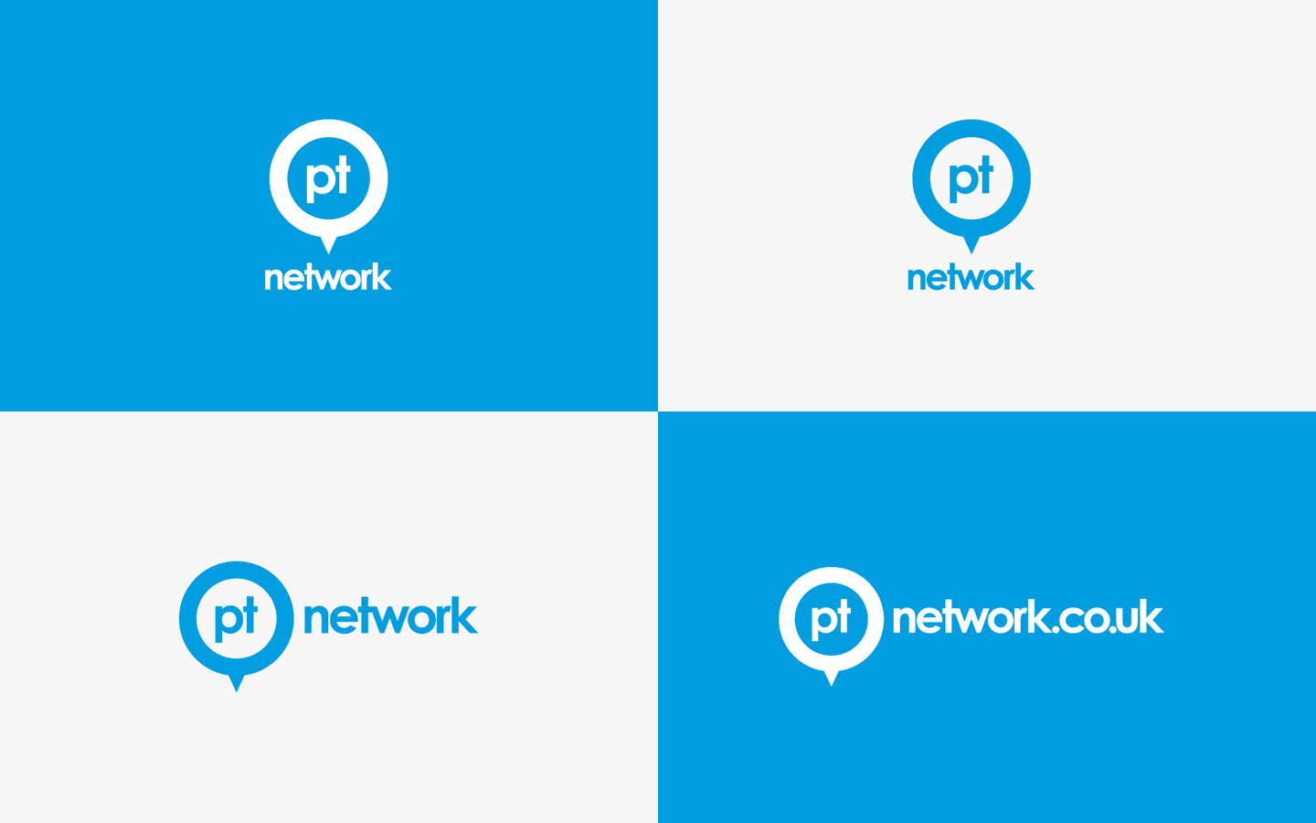 PT Network Logo Design on Brand Colours