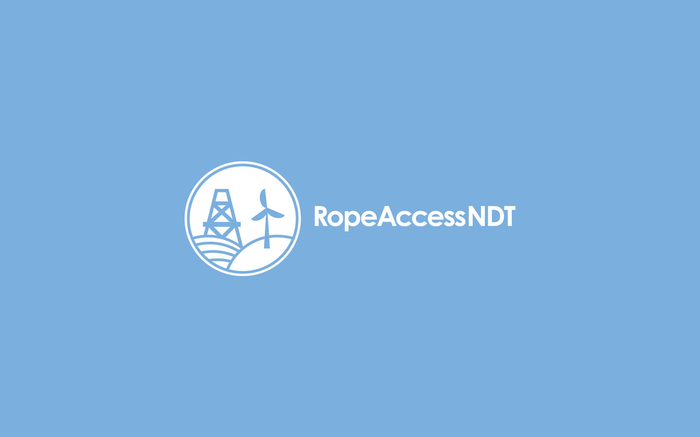 Rope Access NDT, Logo Design in White on Brand Colour