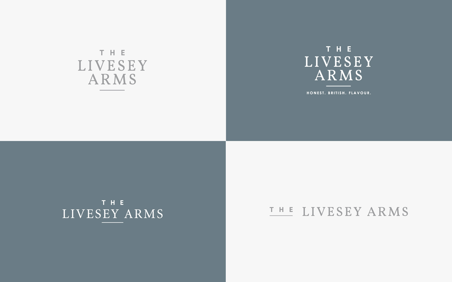 The Livesey Arms, Logo Design in Brand Colours and Variations