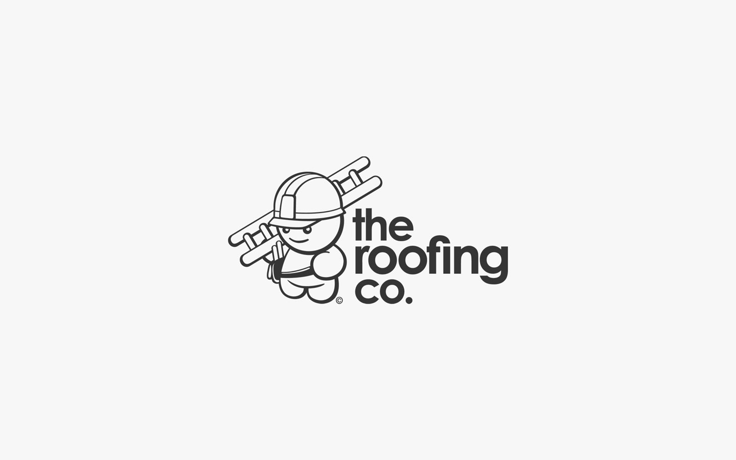 The Roofing Company, Logo Design in Mono