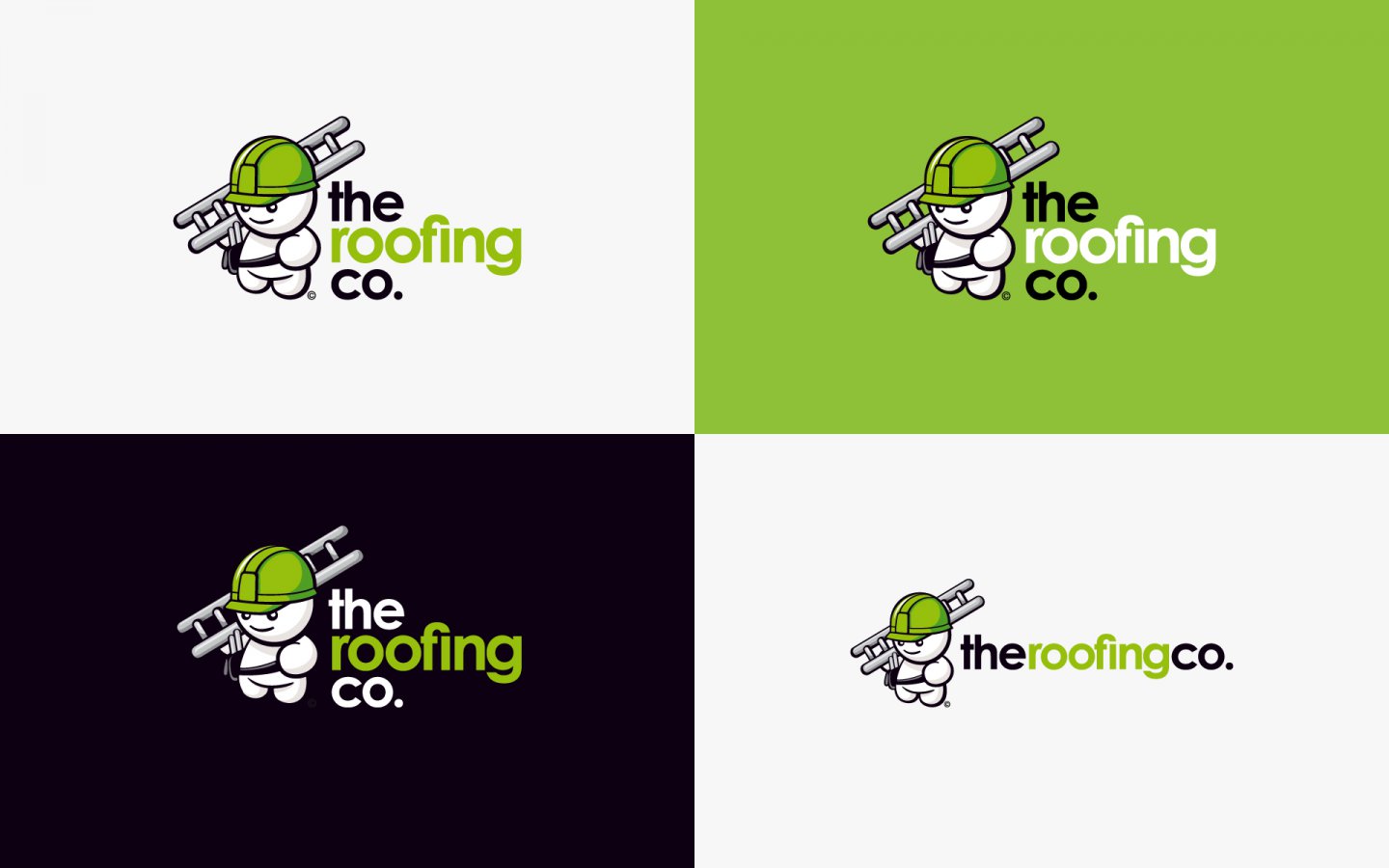 The Roofing Company, Logo Design in Brand Colours
