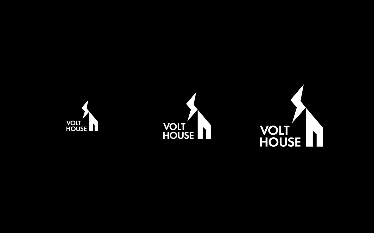 Volt House, Logo Mono on Black